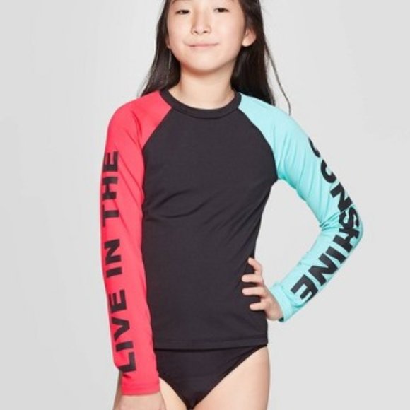 long sleeve swim shirt girls